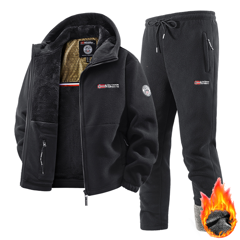 Running Gear - طقم ملابس رياضية شتوية جديد للرجال،