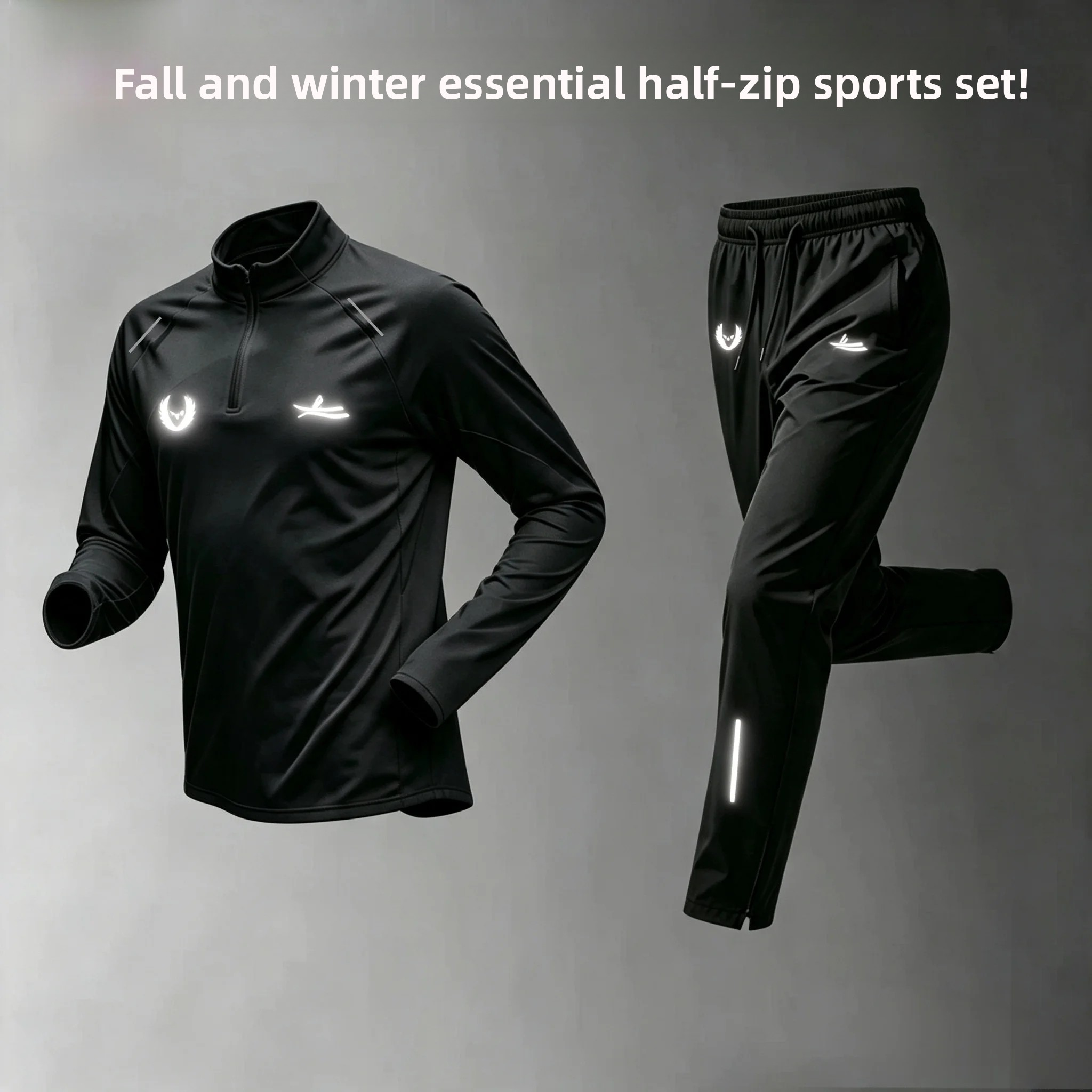 Running Gear Track - 2026Vlan طقم رياضي للرجال بأكمام طويلة،