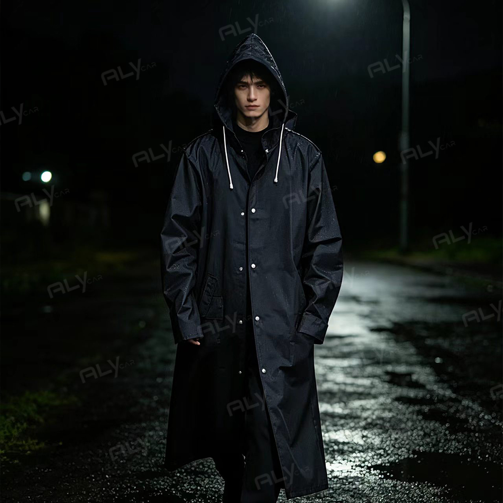 معطف مطر طويل من مادة EVA للاس - مراجعة Running Gear Rain وسعره